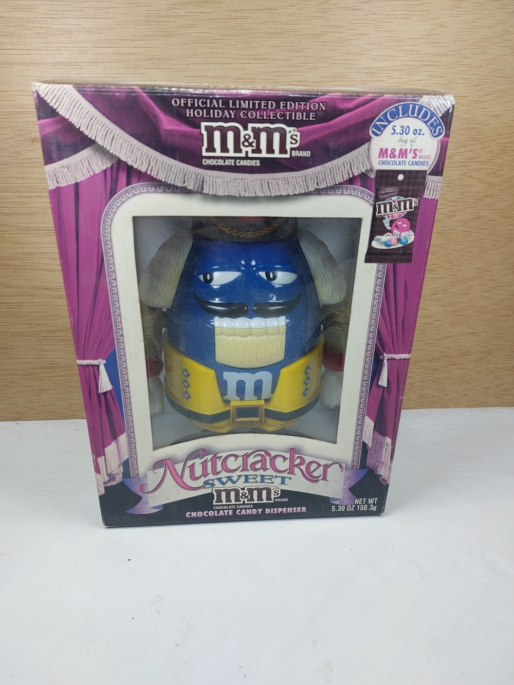 M&M'S Blue and Yellow Nutcracker Candy Dispenser